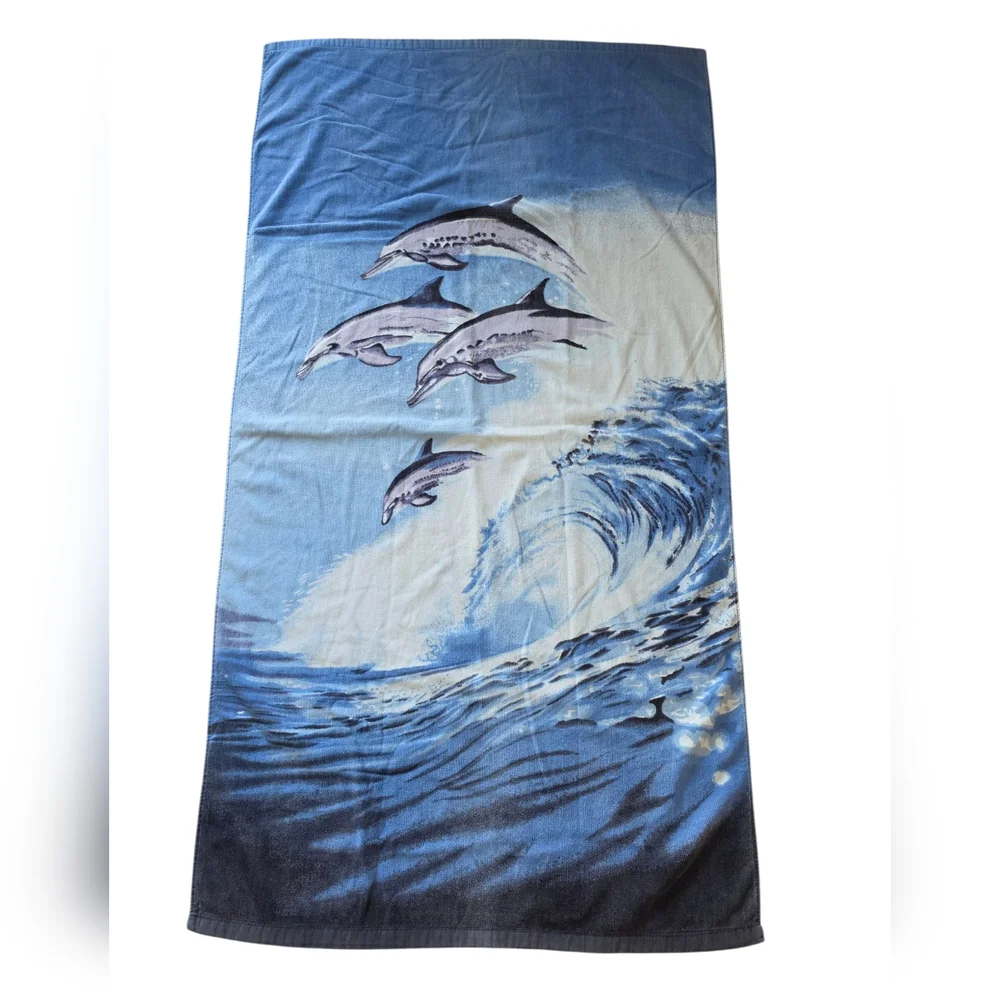 Vintage Dolphin Beach Towel 56